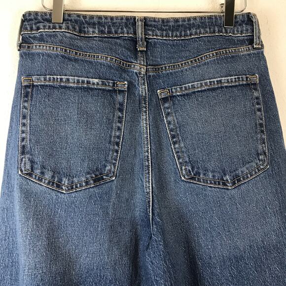 Wild Fable Super High Rise Baggy Torn Knees Distressed Grunge Jeans Size 12/31 - Picture 4 of 11